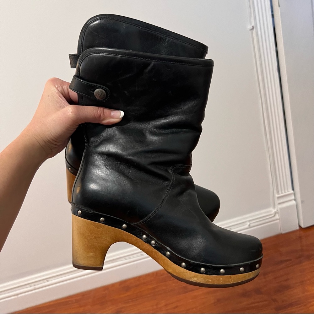 UGG Lynnea Sheepskin Leather Sherpa Heeled Boots